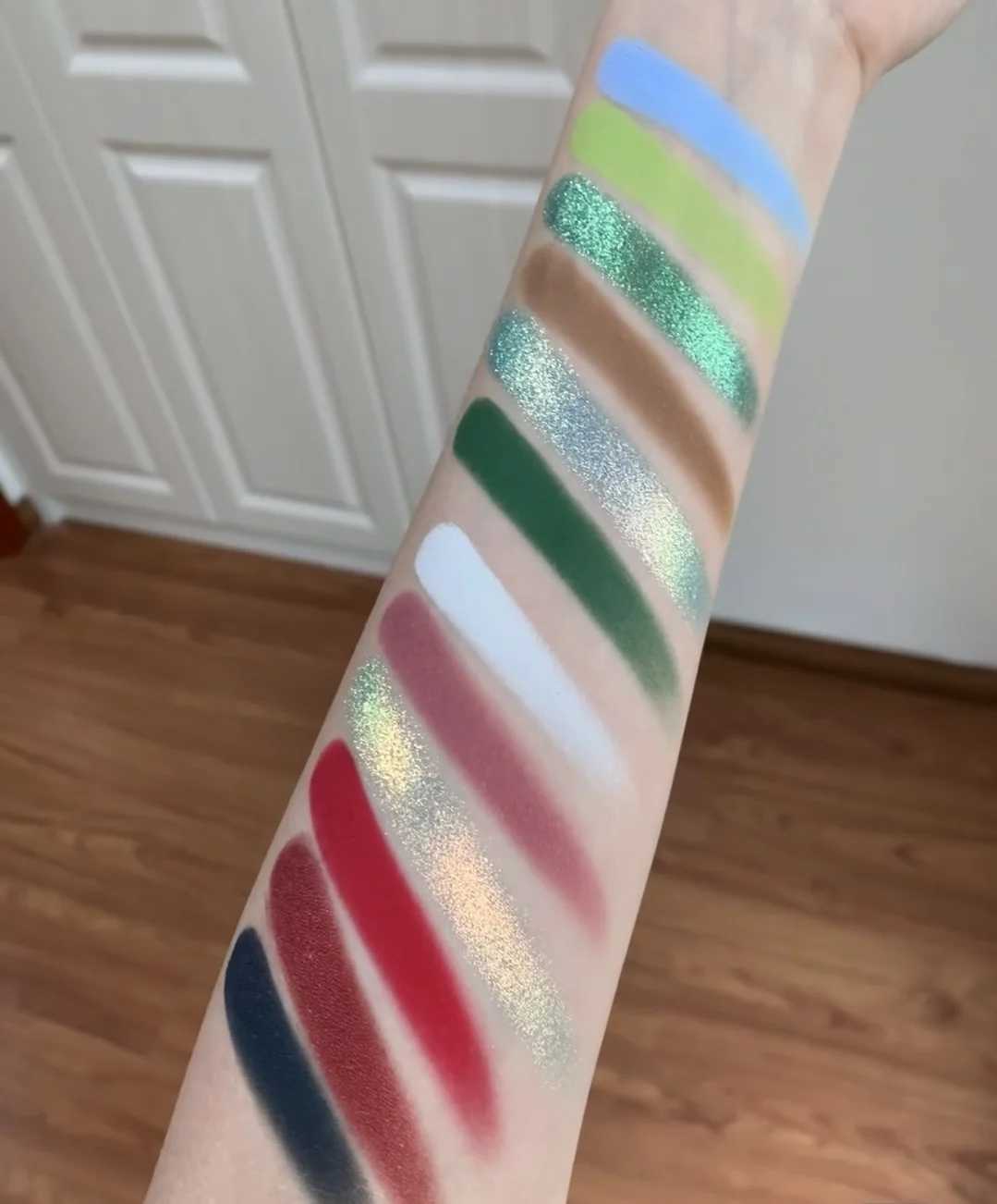 CHOIZ BEAUTY 6 Color Eyeshadow Green Chameleon Butterfly Matte Platte Shimmer Shining Eye Shadow Black Halloween Gothic W250605