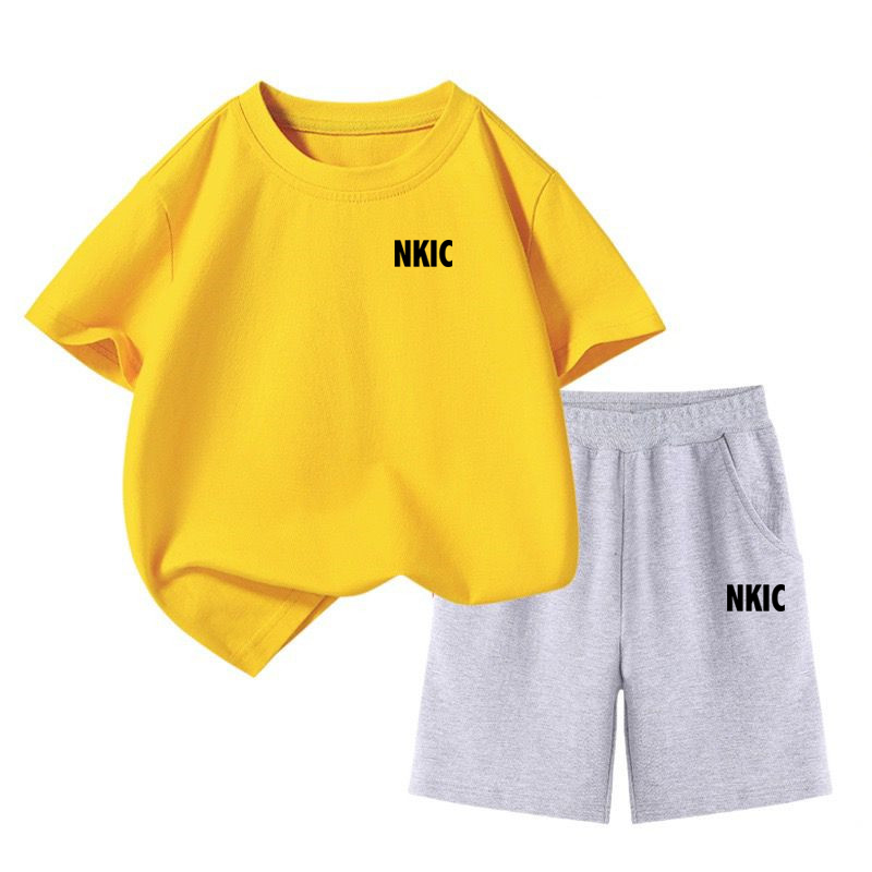 Summer Baby Girl Boy Clothes Set Children Brand Printing 100% Cotton T-shirt and Short 2Pcs Suit Kid Shorts Sleeve Tracksuit J250625