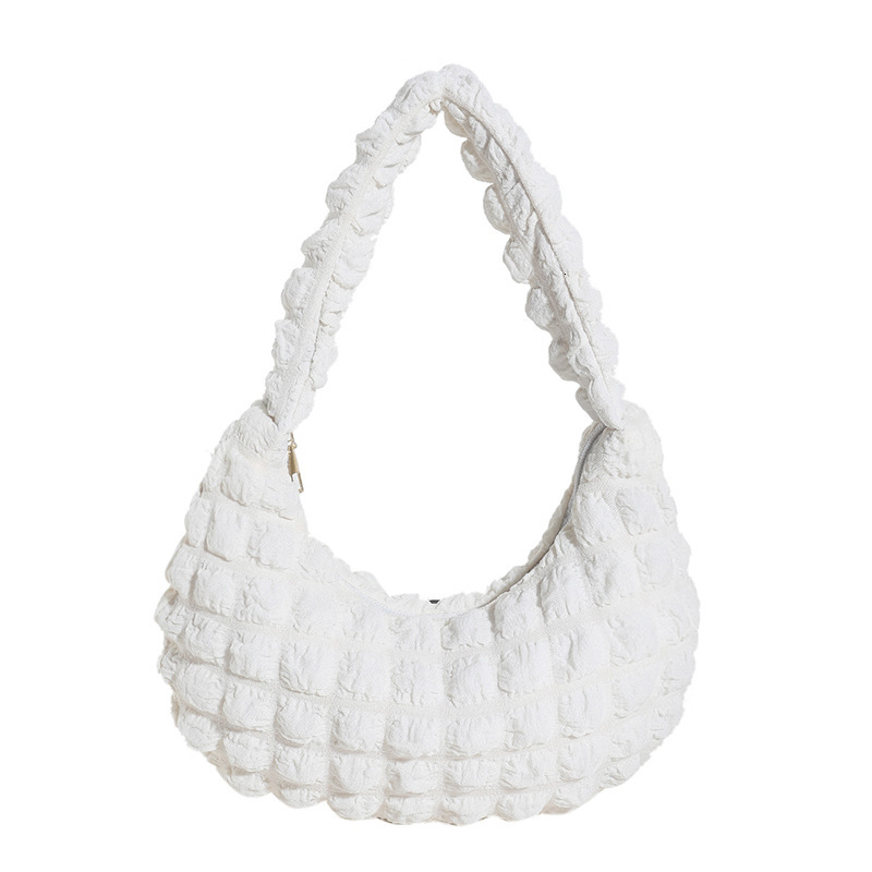 designer 2025 Early Autumn New Fashion Handbag Single Shoulder Underarm Bubble Plaid Bag Women's Bag Supports Wholesale and Mixed Orders