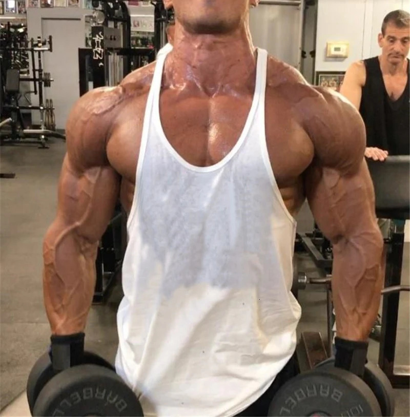 Plain Gym Fitness Bodybuilding Muscle Tank Tops Mens Running Sport Sleeveless Y-back Vests Summer Cool Cotton Breathable Shirts 250605