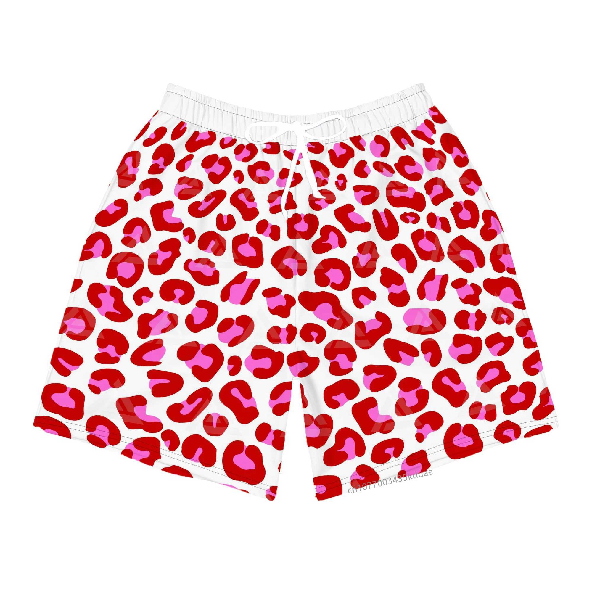 Leopard Printed Wild Shorts Valentines Day Shorts Men Summer Hawaii Beach Vacation Clothing Womens Mens Animal Pattern Bottoms XJ250605