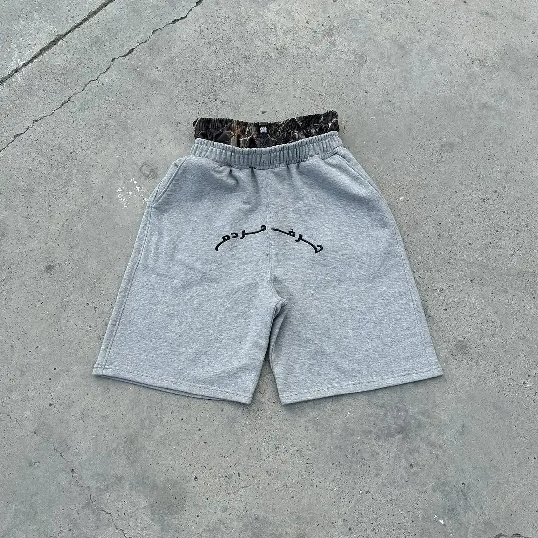 Y2K Double Waist Shorts Trendy y Pattern Casual Women Harajuku Hip Hop Oversize Sports Shorts 250604