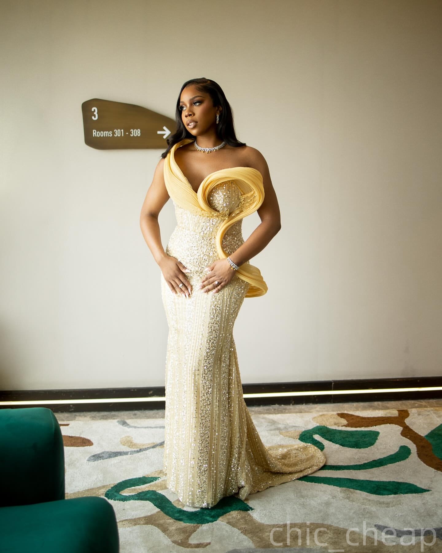 Mermaid Cream Prom Dresses 2025 One Shoulder Sequined Stylish Evening Formal Party Second Birthday Engagement Gowns Plus Size Dress For Special Occasi