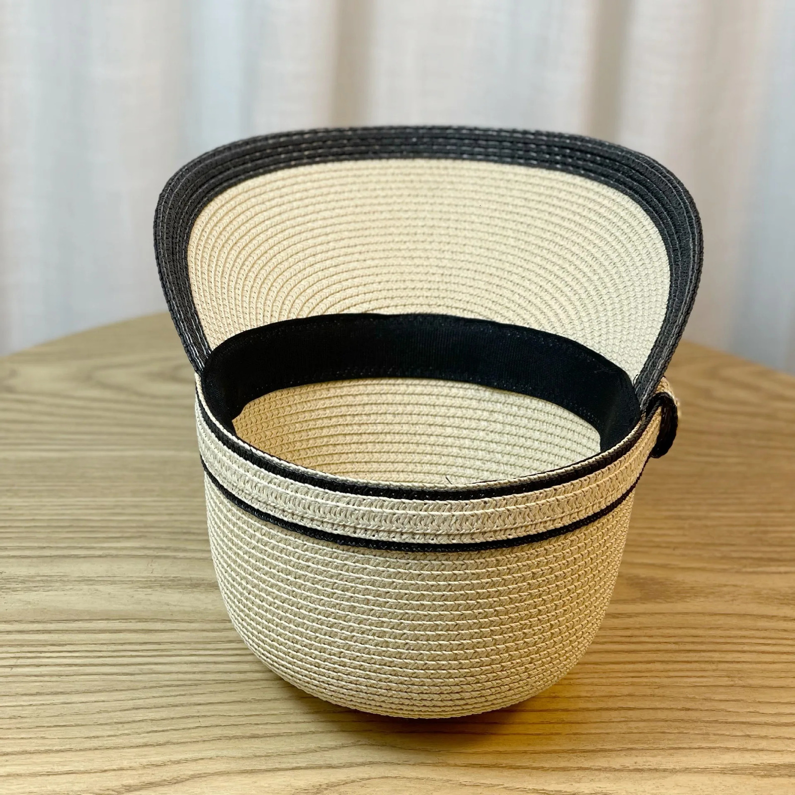 Summer Sun Straw Baseball Cap Womens Sunscreen Visor Hat Widened Brim Anti-UV Ourdoor Causal Basin Riding cap straw hat female 250603