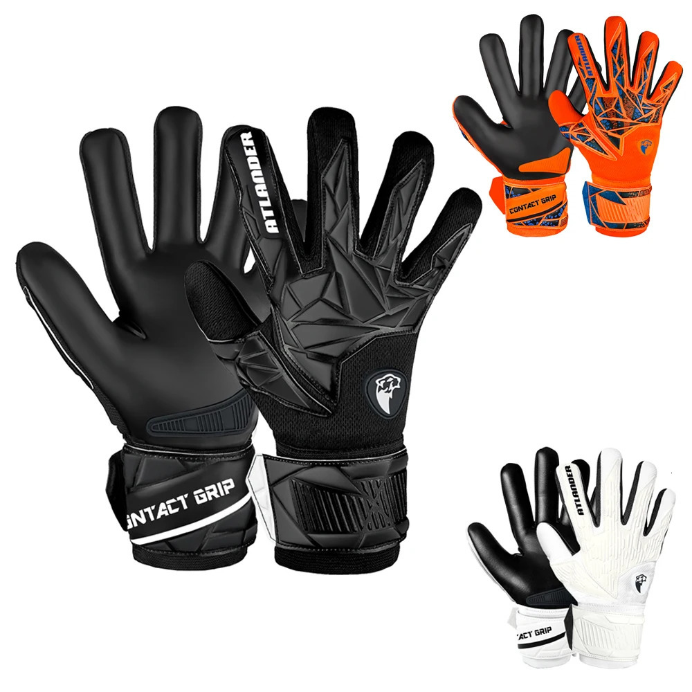 Goalkeeper Gloves Kids Adults Anti-Slip Latex Football High Quality Soccer Strong Grip Match Training Wrist Strap Goalie Glove 250605