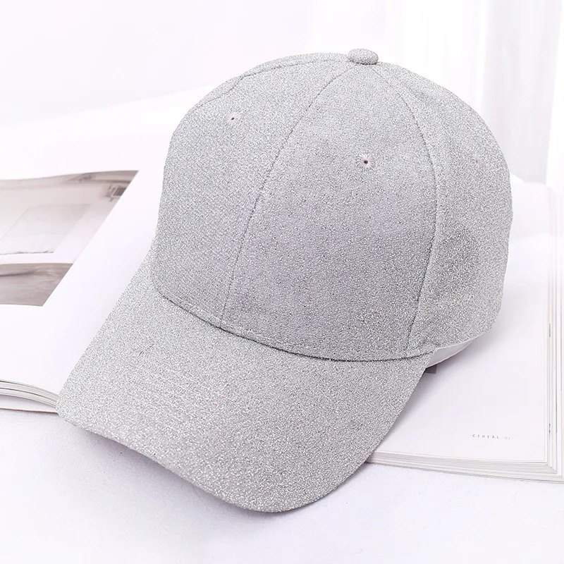 Flash Diamond Baseball Hat European and American Mens and Womens Fashion Gradient Sequin Curved Edge Hat 250603