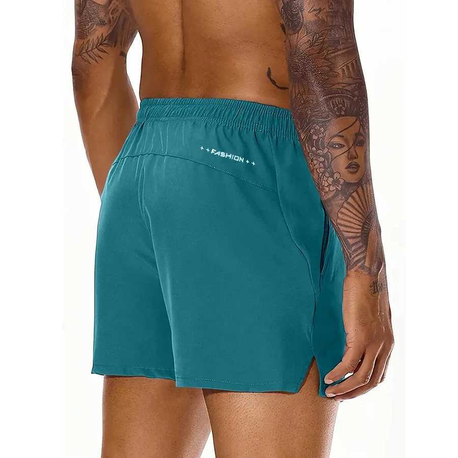 Men 2025 New Summer Beach New Models Solid Color Fashion Leisure Comfortable Elastic Waist Double Pockets Cool Sports Shorts XJ250605
