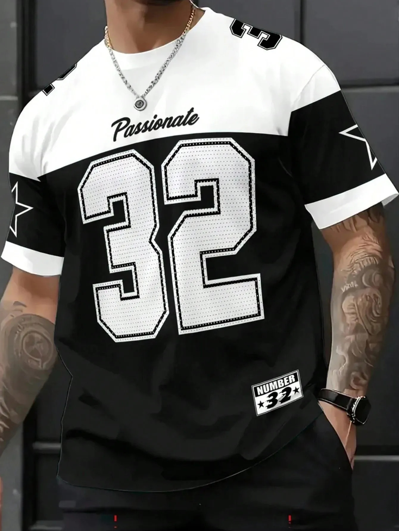 Summer mens casual digital printed round neck short sleeved Tshirt comfortable breathable and quick drying fabric 250605