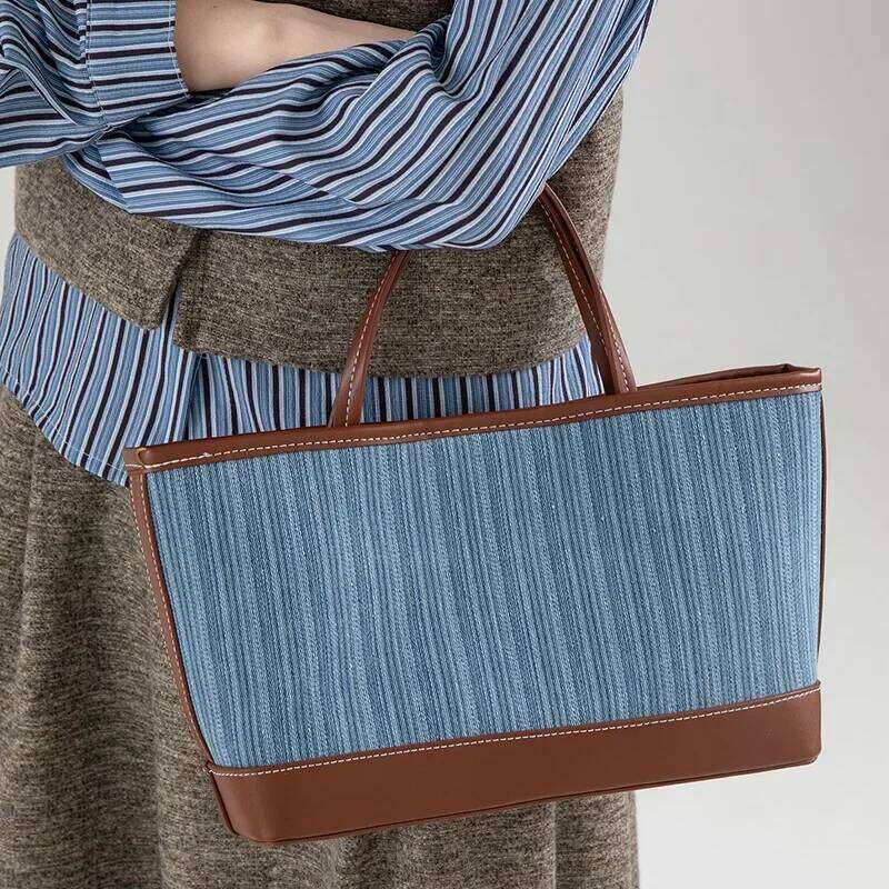 Designer Bags Denim Splicing Tote bag For Commuting New Retro Shoulder Bag Large Capacity Women's Handbag
