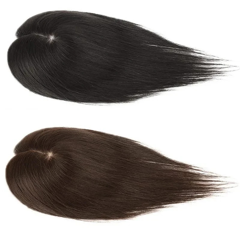Silk Top Base Women Topper Hair Women Clip In Real Human Hair Hairpiece Human Hair Extension Thin Breathable Women Toupper 250529