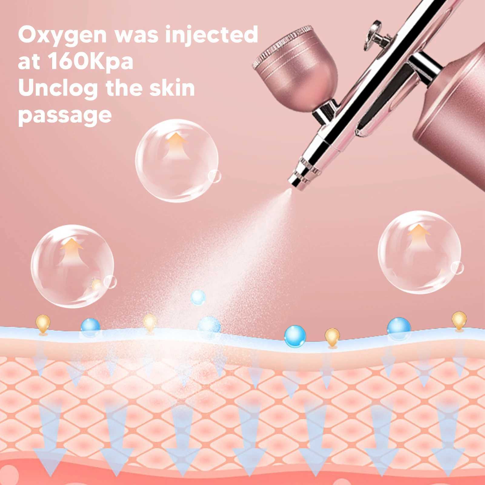 Facial Oxygen Sprayer Facial Oxygen Injector Deep Moisturizing USB Rechargeable Handheld Face Water Sprayer with 3 BottlesXJ250607