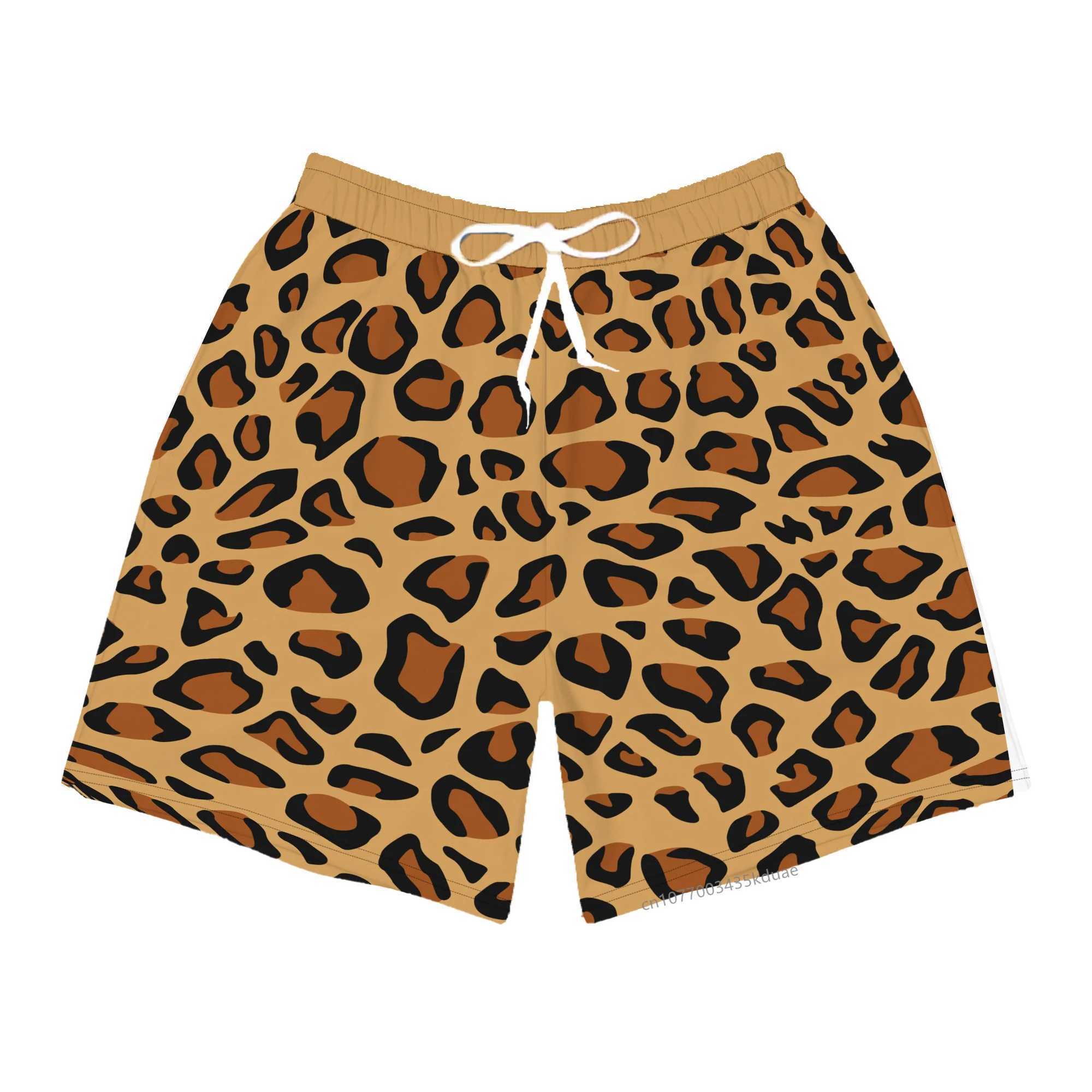 Leopard Printed Wild Shorts Valentines Day Shorts Men Summer Hawaii Beach Vacation Clothing Womens Mens Animal Pattern Bottoms XJ250605