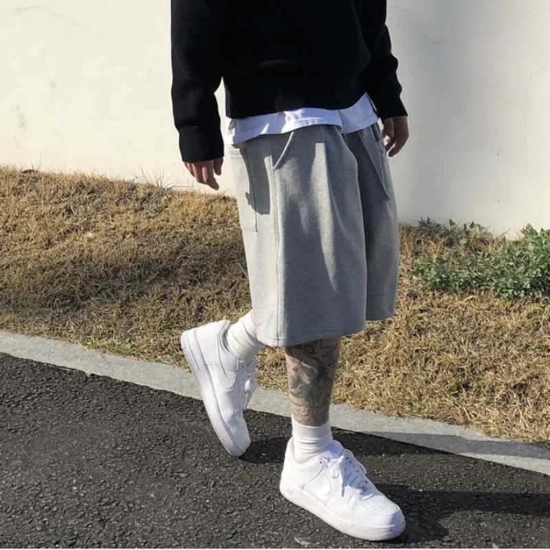 Mens Summer Quick-Dry Loose Workout Shorts Streetwear Hip-Hop Gym Fitness Elastic Waist Casual Short Pants for Running Training XJ250605