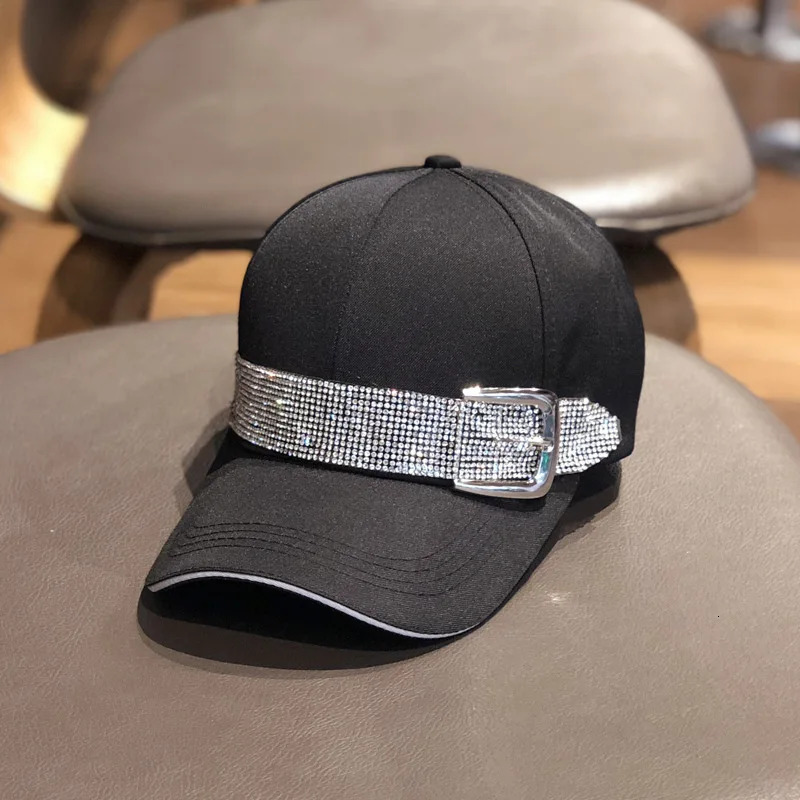 Fashionable Casual Rhinestone Baseball Cap For Women Korean Version Spring And Summer Outdoor Sunshade Duckbill Cap 250603