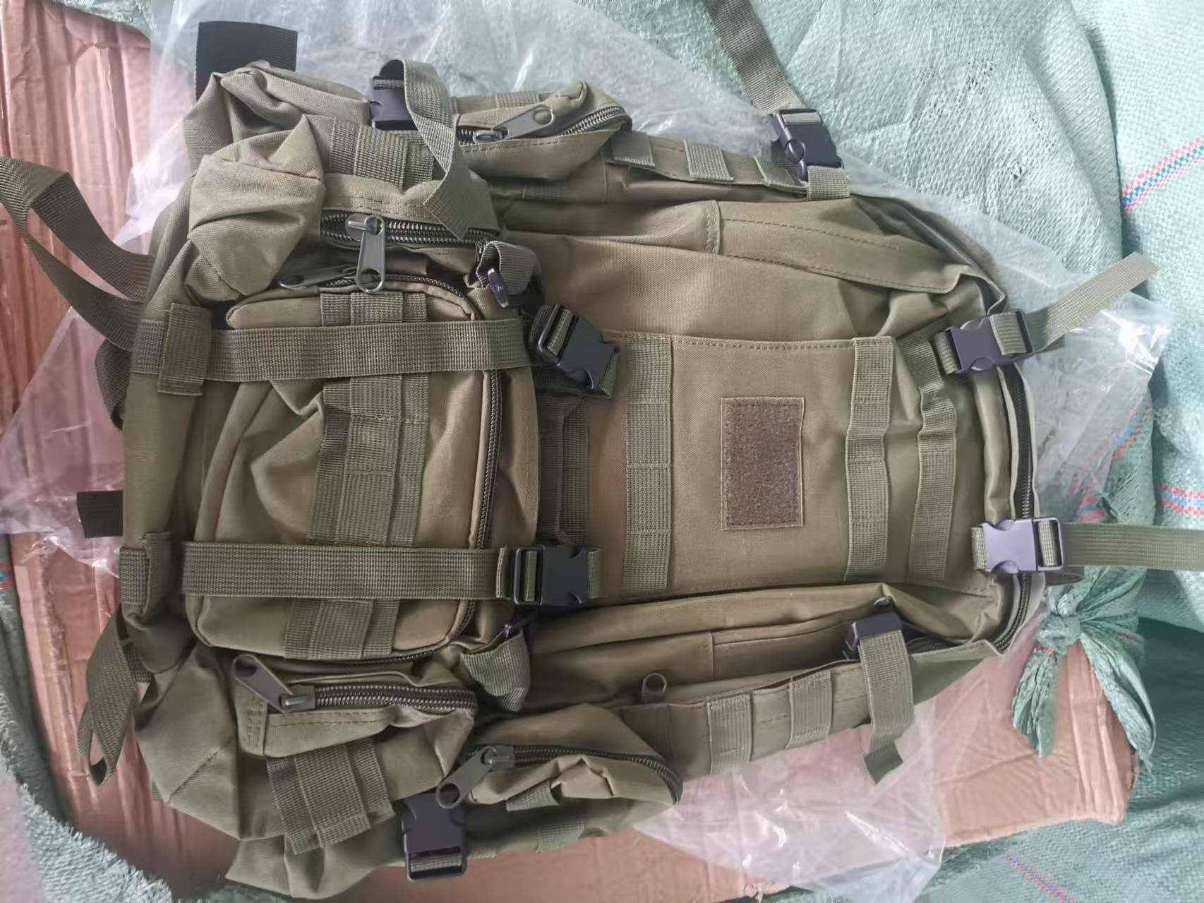 Men's Camping Travel Oxford Cloth Outdoor Hiking Climbing Bag 4-in-1 Combo Backpack