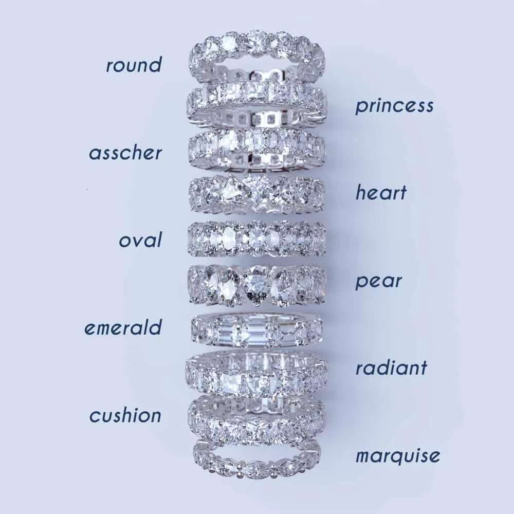 Tiny Wedding Band in 10K Gold Half D Colored Moissanite Eternity Band