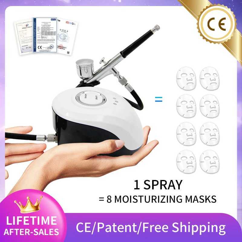 Facial Oxygen Therapy Injector Air Compressor Airbrush Tool Sprayer Nails Art Paint Tattoo Craft Cake Skin Cleaning Wrinkle ToolXJ250607