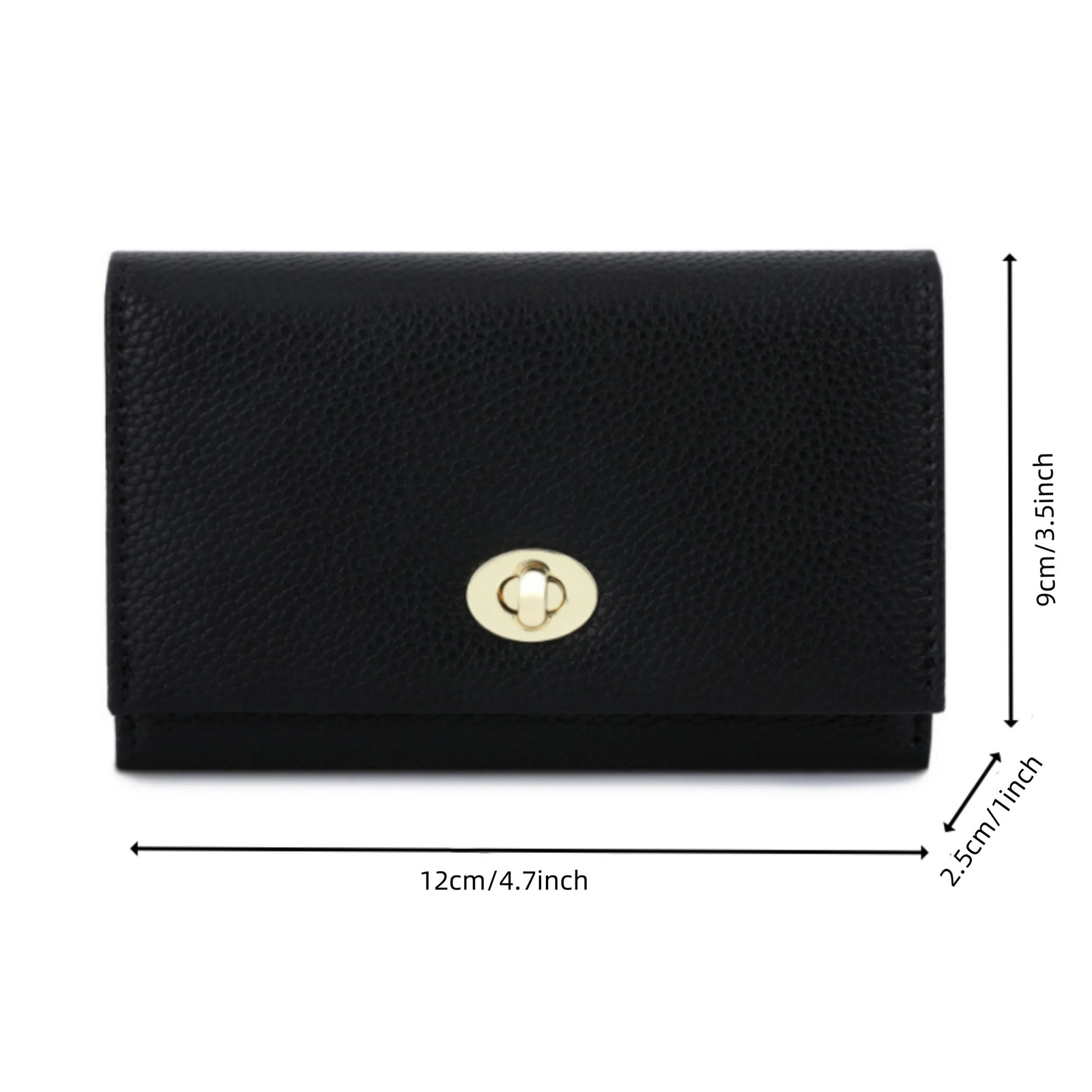 Exquisite Black Womens Wallet Cool Style Compact Card Holder Multiple Slots and Short Wallets 250605