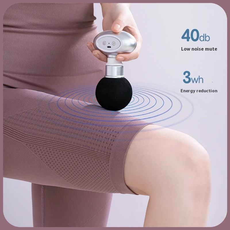 Portable Mini Wireless Massage Gun Home Electric Sports Handheld Fascial Gun Body Deep Tissue Muscle Vibration Fitness Massager 250605