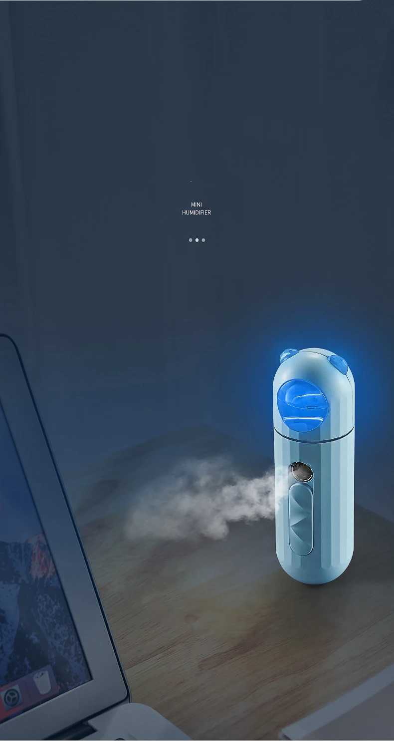 Nano Facial Mister Portable Cool Mist Facial Steamer Handy Mist Sprayer for Face Moisturizing Hydrating Mini USB RechargeableXJ250607