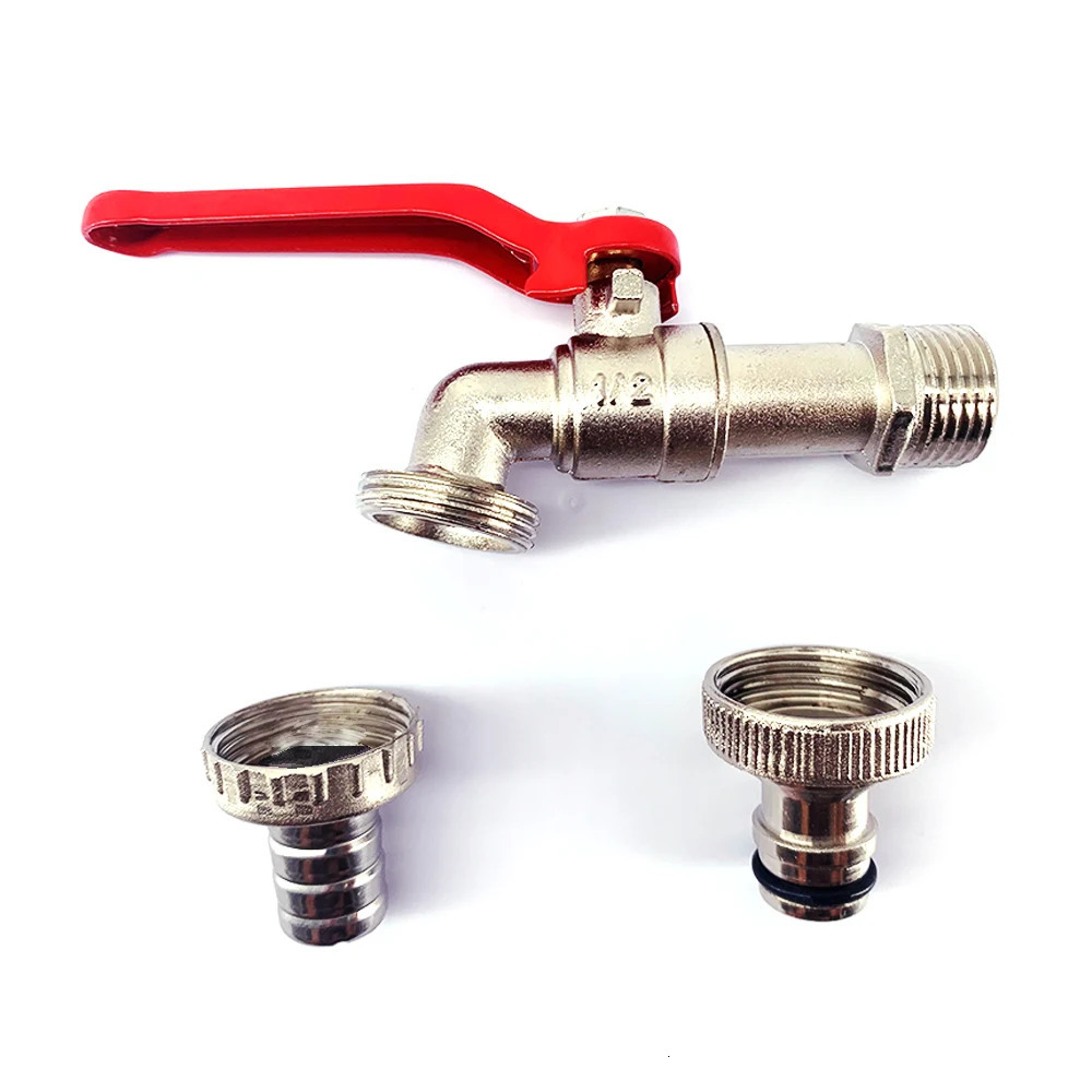 Garden Tools Brass Water Faucet 1/2 Outside Inside Used Easy Turn On/Off Lever Handle Watering Supply Taps Ball 250605