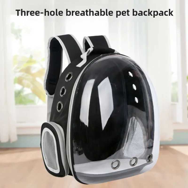 Airline-Approved Clear Cat Backpack Carrier - 360 Panoramic View Lightweight Breathable for Travel Hiking Pets T250605