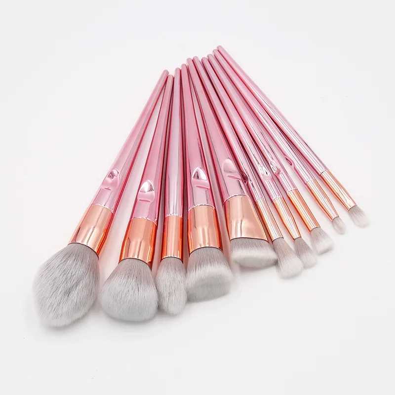 10 Makeup Brush Set Thumb Handle Large Powder Brush Beauty Tools Wet N Wild Eyeshadow Brush Laser Portable Brush BagW250605