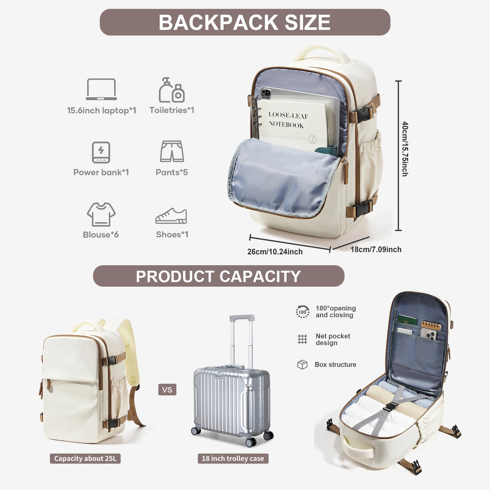 Cabin Airplane Travel Backpack 40x30x20 Hand Luggage Cabin Backpack Wizzair 40x30x20 Carry-Ons Men Women 15.6 inch Laptop Bags 250603