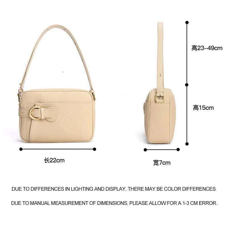 Women Leather Small Crossbody Designer Genuine Leather Tofu Underarm Bag Fashion Ladies Travel Purse Messenger Shoulder Bag