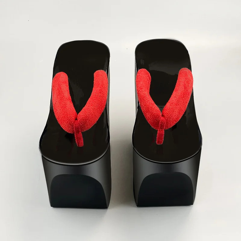 Women Wooden Japanese GETA Clog Flops Flip Wood Sandal Shoes Cosplay Japan Geisha 10CM 250604
