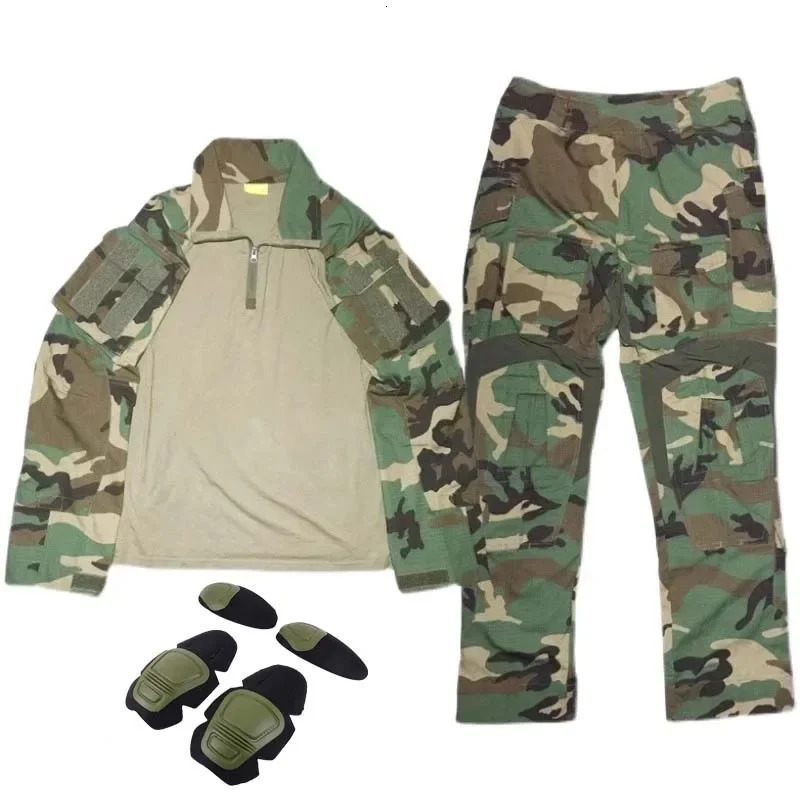 Woodland Camo GEN3 G3 Tactical Sets Hunting Suits Combat Shirts Wearresistant Training Special Force Long Shirt Cargo Pants 250604