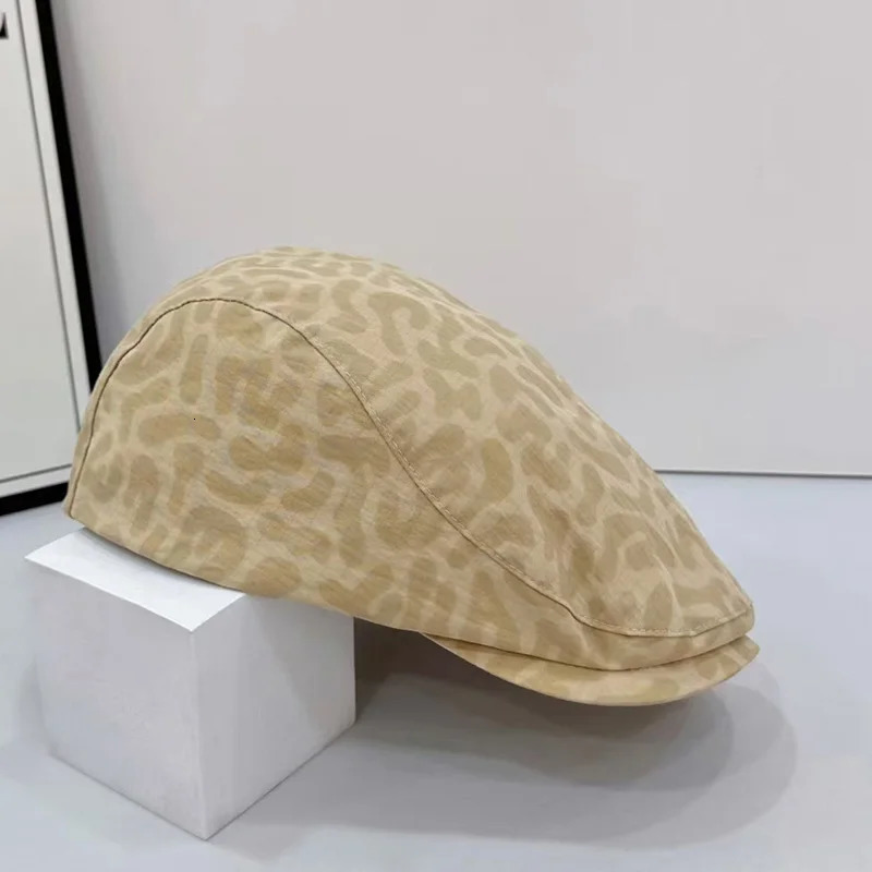 Spring casquette boy cap for women thin quick drying leopard print peaked caps summer hat for men 250604