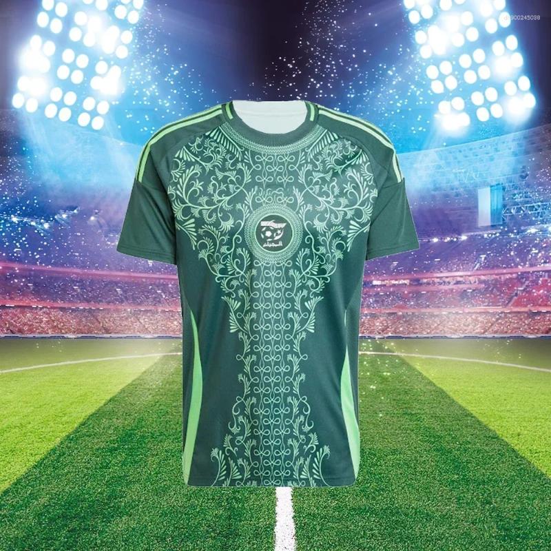 Running Sets Trendy Algeria Football Kit Printed T-Shirt Suitable For Adults Top Comfortable Breathable Quick Drying