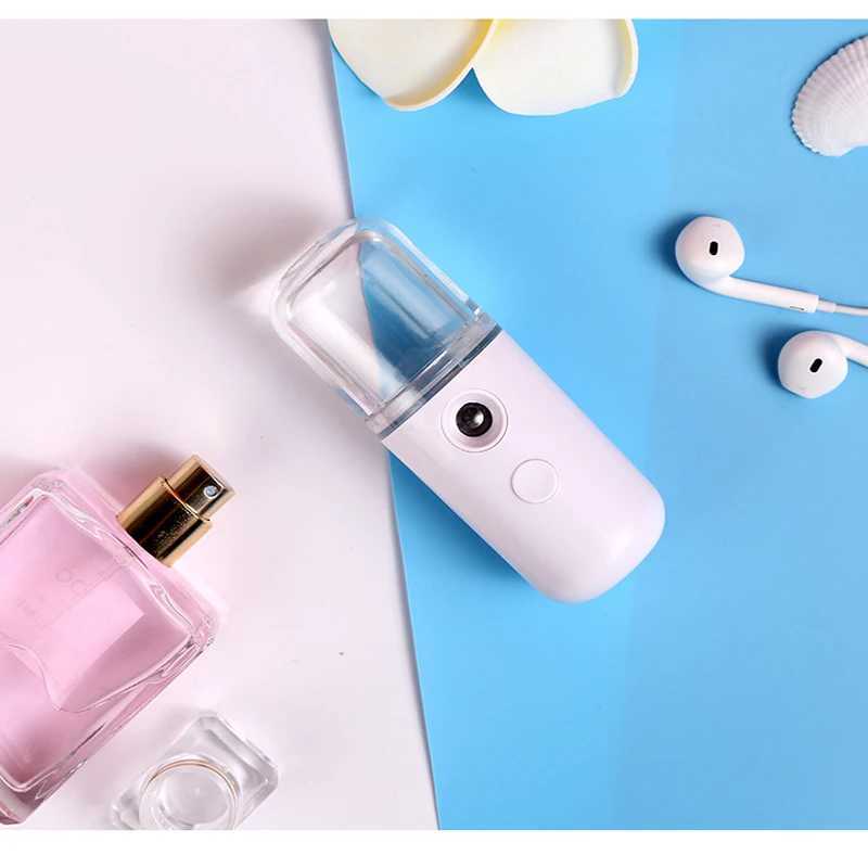 30ML Mini Nano Facial Sprayer Portable USB Nebulizer Face steamer Humidifier Hydrating Women Beauty Skin Care Tools XJ250607
