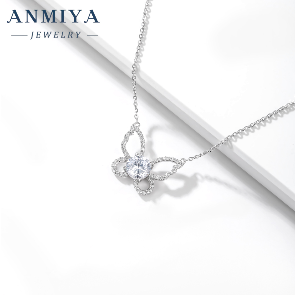 Hot Sales Mama Women's S925 Silver Jewelry Charm Butterfly Pattern Necklace Jewelry