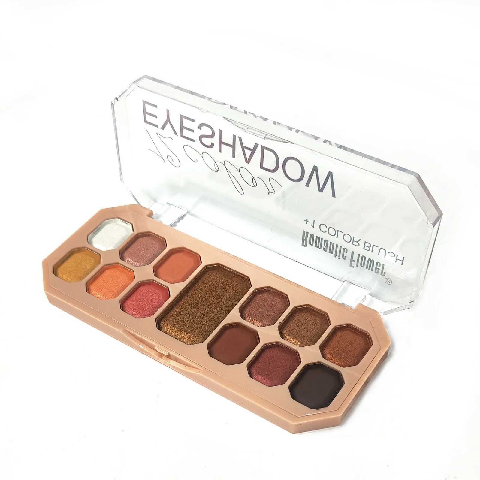 2 Color Eyeshadow Palette with Blush Long-Lasting Waterproof Face Makeup Set for Daily Use Makeup Tray And Eyeshadow Box W250605