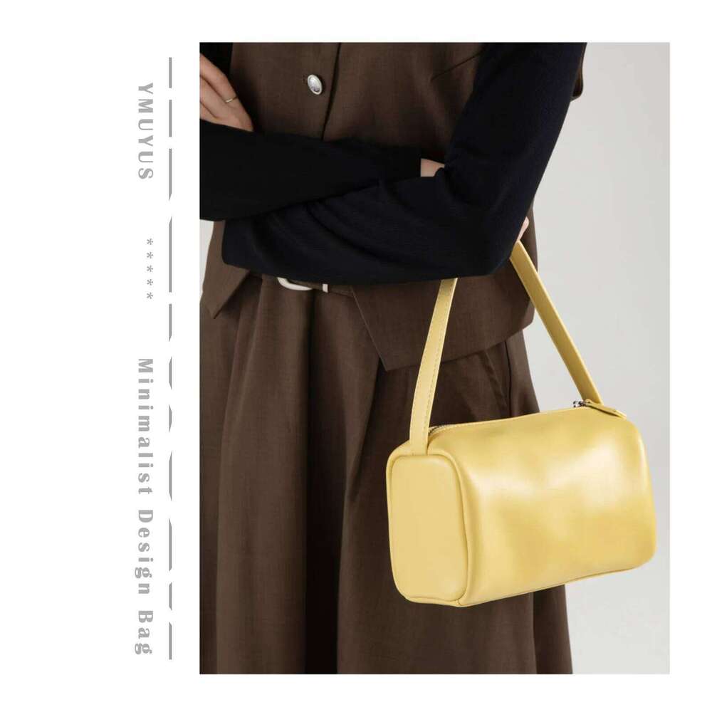 Minimalist Solid Color Ladies Pillow Senior Soft Leather Texture Shoulder Bag Weight g Ultra light Universal Phone Bags