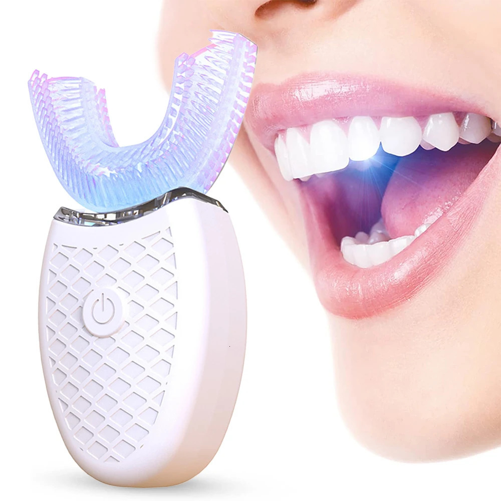 U-shaped Electric Toothbrush 360 Degrees Sonic Electric Toothbrush Silicon Head USB Rechargeable Waterproof Brush 250604
