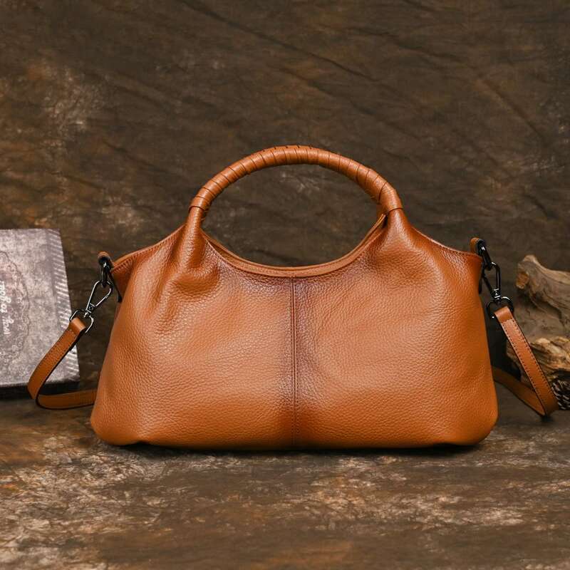 Large Capacity Women's Genuine Leather Handbag Casual Woman Tote Bag Soft Designer Solid Ladies Handbags 2025 New