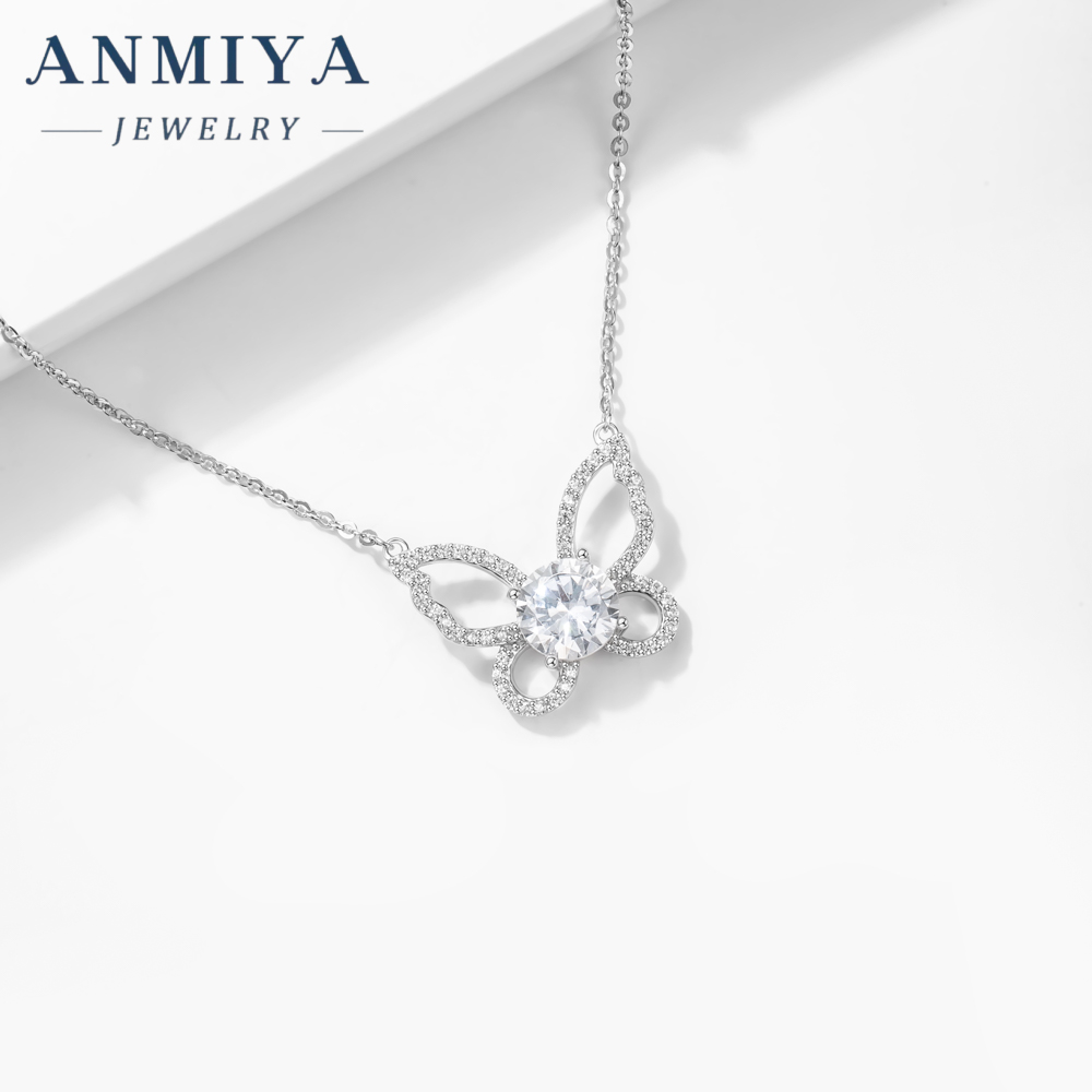 Hot Sales Mama Women's S925 Silver Jewelry Charm Butterfly Pattern Necklace Jewelry