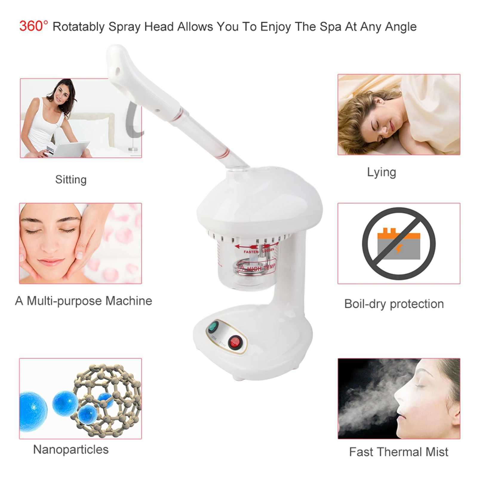 110V Ionic Spraying Machine Advanced Facial Steamer Ozone Steaming Skin Care Salon Spa And Home Face Moisturizing Cleaning XJ250607