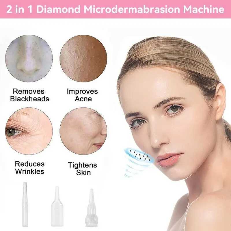 3in1 Diamond Microdermabrasion Machine for Facial Skin Care Blackhead Removal Acne Wrinkle Vacuum Spray Tool XJ250607