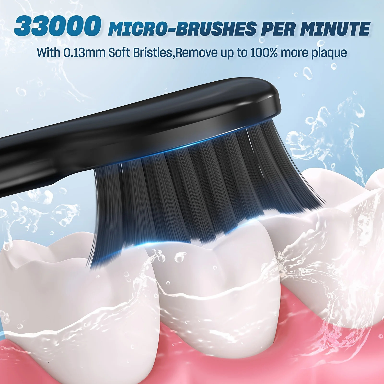 Electric Toothbrush Tooth Brush USB Rechargeable Adult Ultrasonic Teeth Cleaning 8 Replacement Toothbrush Heads 250604