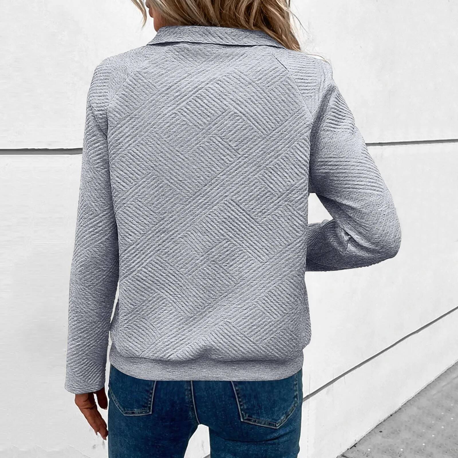 2024 Casual Button Women Sweatshirt Stand Collar Long Sleeve Autumn Hoodies Pocket Female Pullovers Top Sudaderas De Mujeres