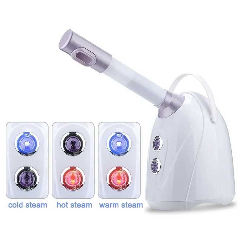 Professional Facial Steamer Vaporizer Hot Cold Mist Humidifier Face Nano Sprayer Ozone Steam Skin Care Moisturizing Cleaning XJ250607