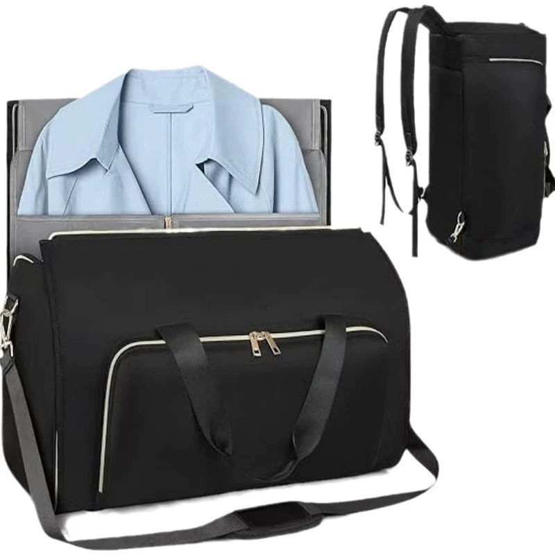 Travel Suit Bag Convertible Garment Bag Wearable Folding Storage Hanging Clothes Bag Crossbody Convertible Backpacks ita y2k 250530