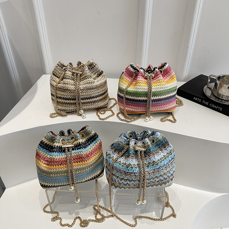 designer Summer New Casual Simple Fashion Personality Bucket Bag 2025 Stylish Niche Women's Textured Shoulder Crossbody Bag