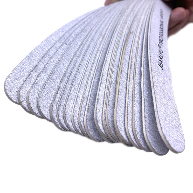 100/180/240 Nail File Professional 10Pcs/lot Portable Manicure Pedicure All UV Gel Banana Grey Pilniczek Do Paznokci Disposable 250605