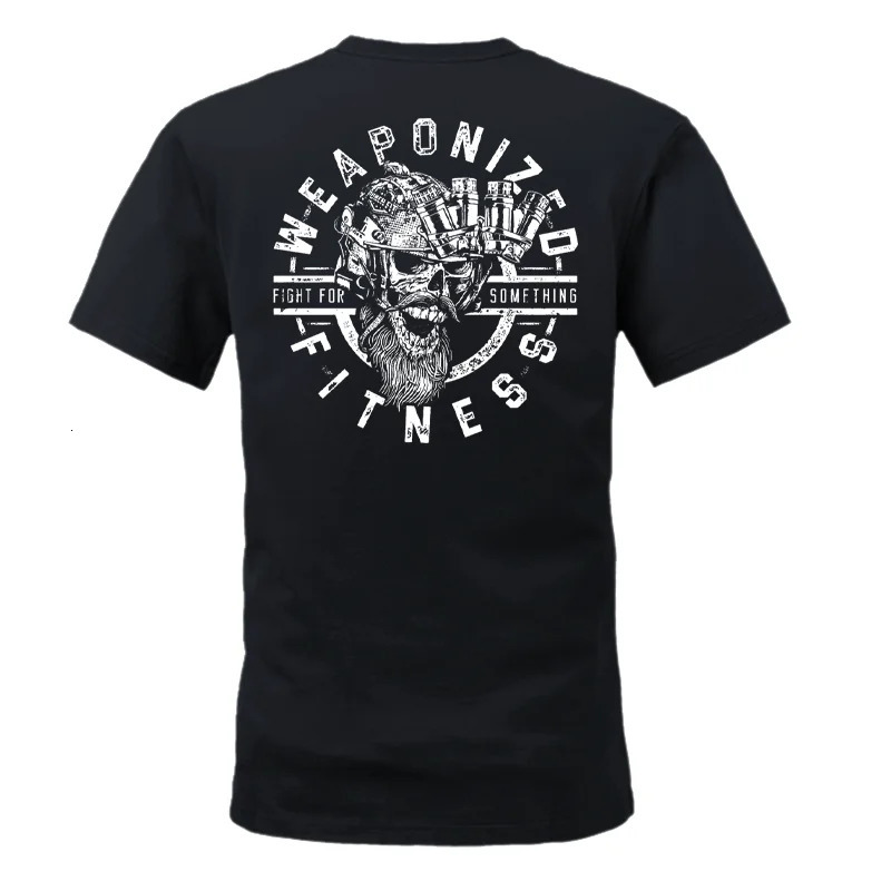 American Fashion Short Sleeved Summer Tactical Military Fan Half Printed Round Neck Pure Cotton Breathable Tshirt 250604