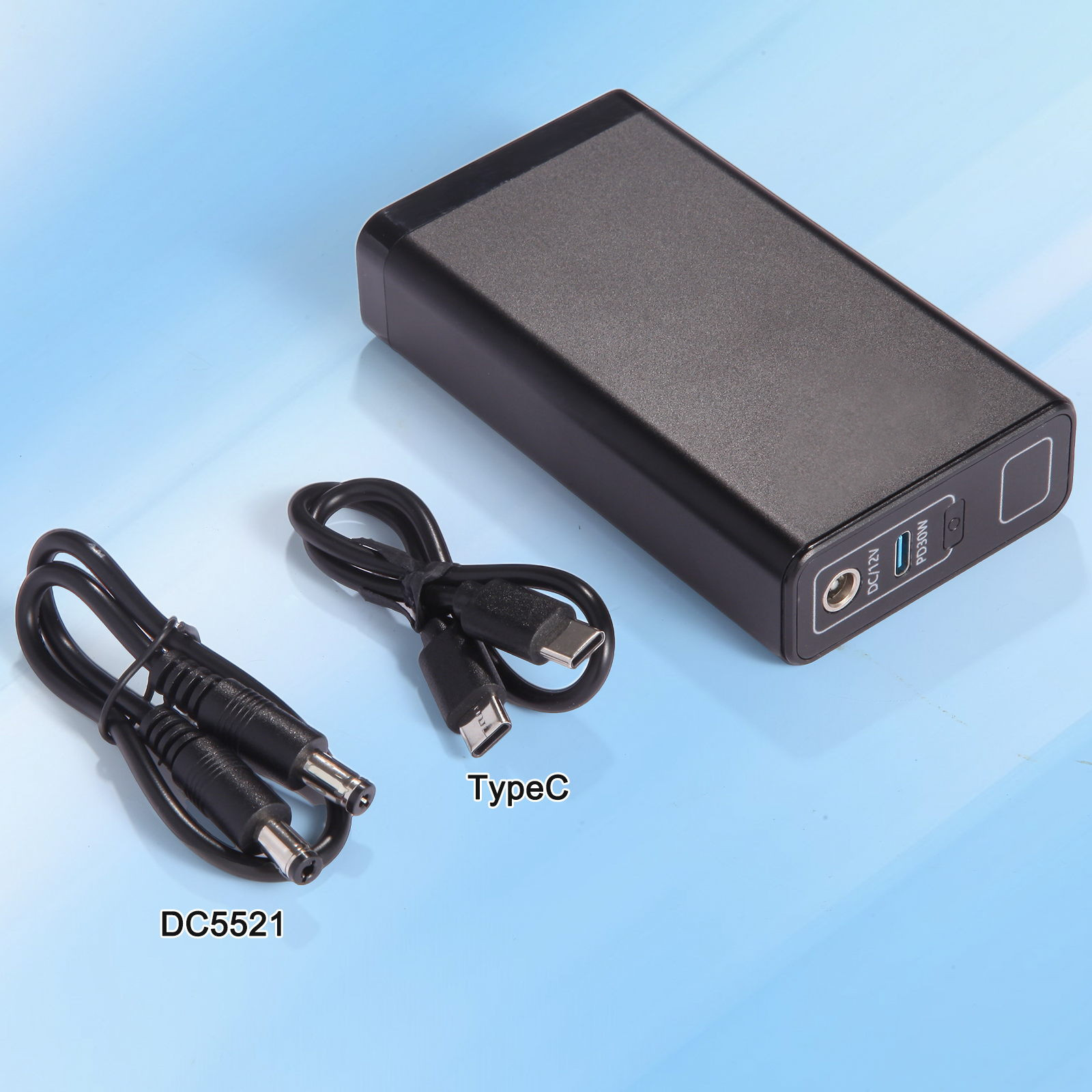 55.5wh/12V5000mah/3.7V15000mah DC Output Lithium ion Battery Pack for LED Strip/CCTV Camera/Telescope/Modem and More. metal case Portable Power Bank w